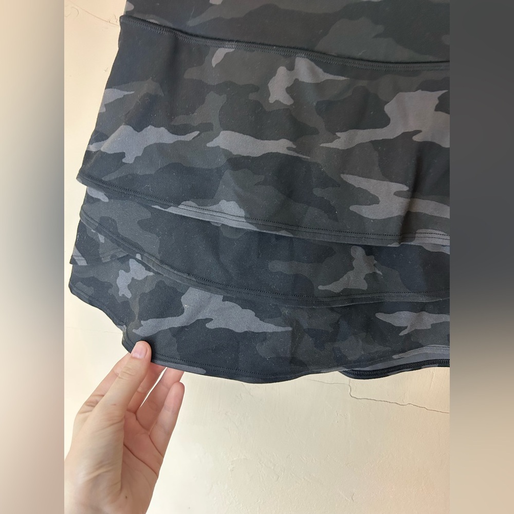 Athleta Girl Camo Lux Swing Tiered Tennis Skort With Shorts Size L/12. - Picture 2 of 6